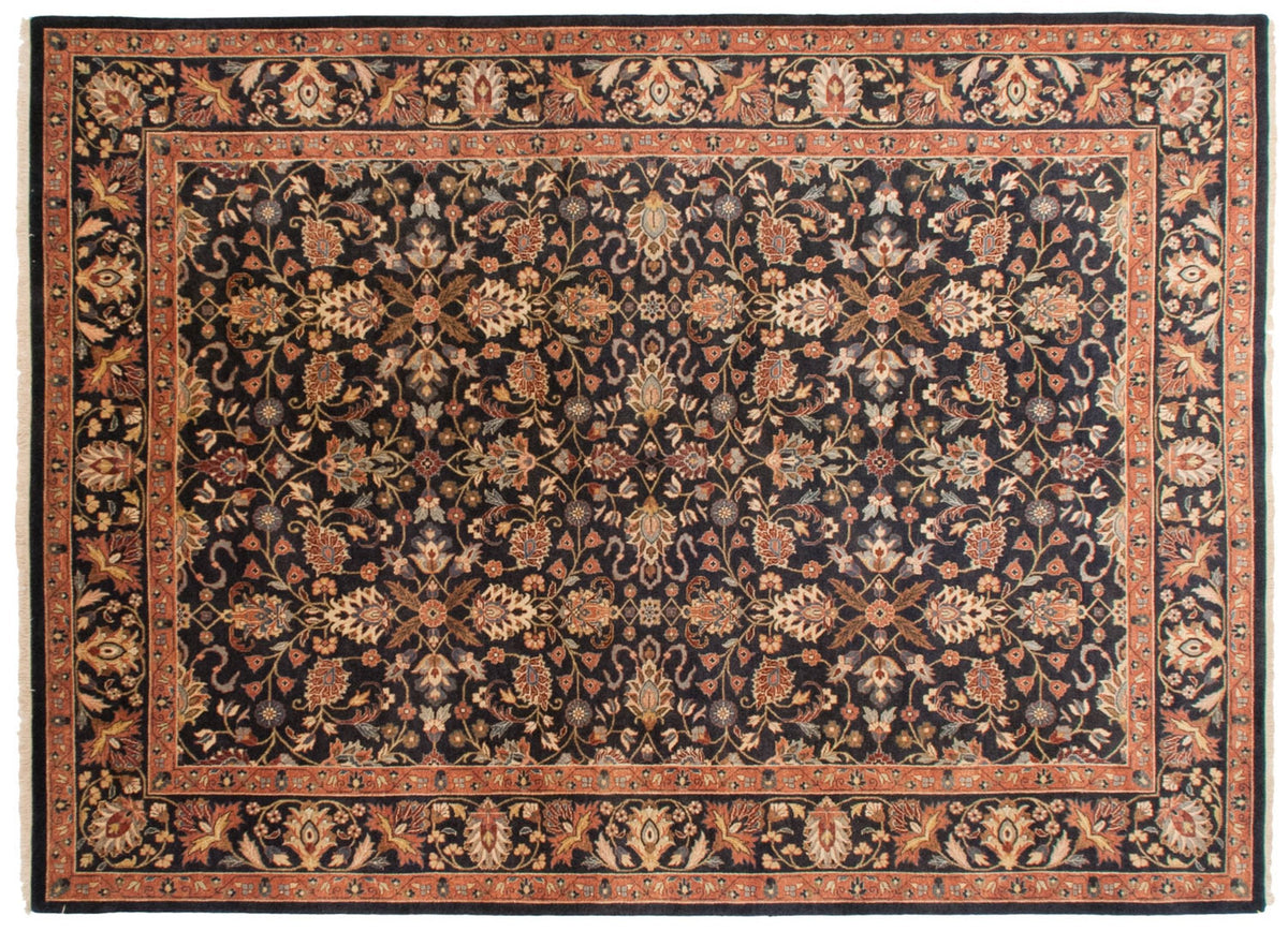 10x14 Vintage Indian Yezd Design Carpet