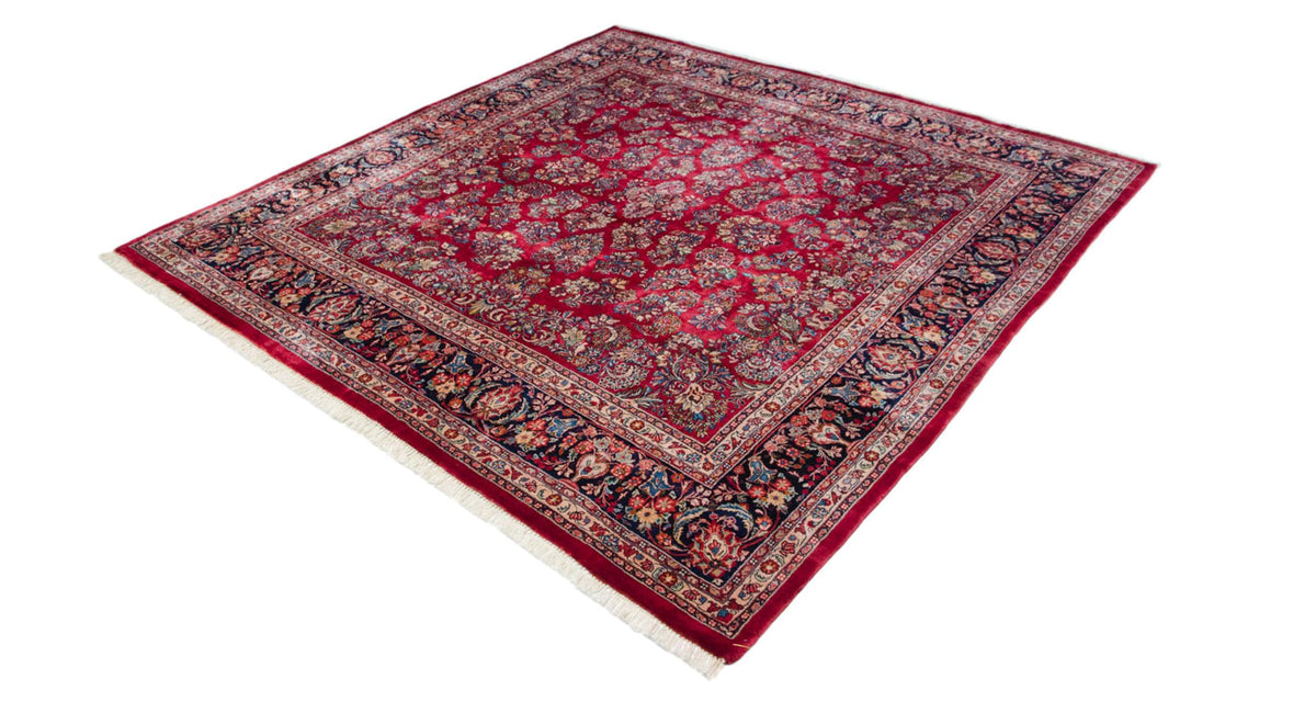 12x12 Vintage Fine Sarouk Square Carpet