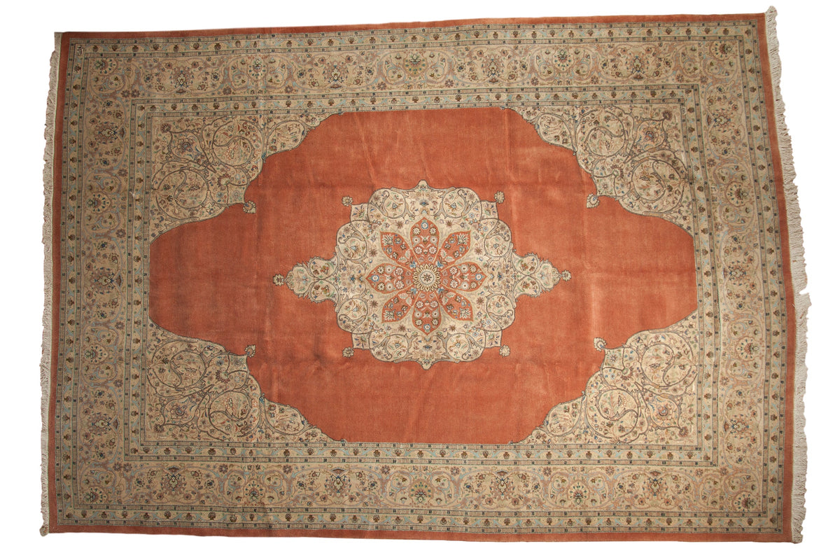 10x14.5 Vintage Tabriz Carpet
