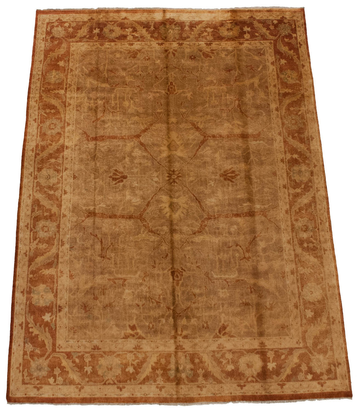 10x13.5 New Gold Wash Indian Oushak Design Carpet