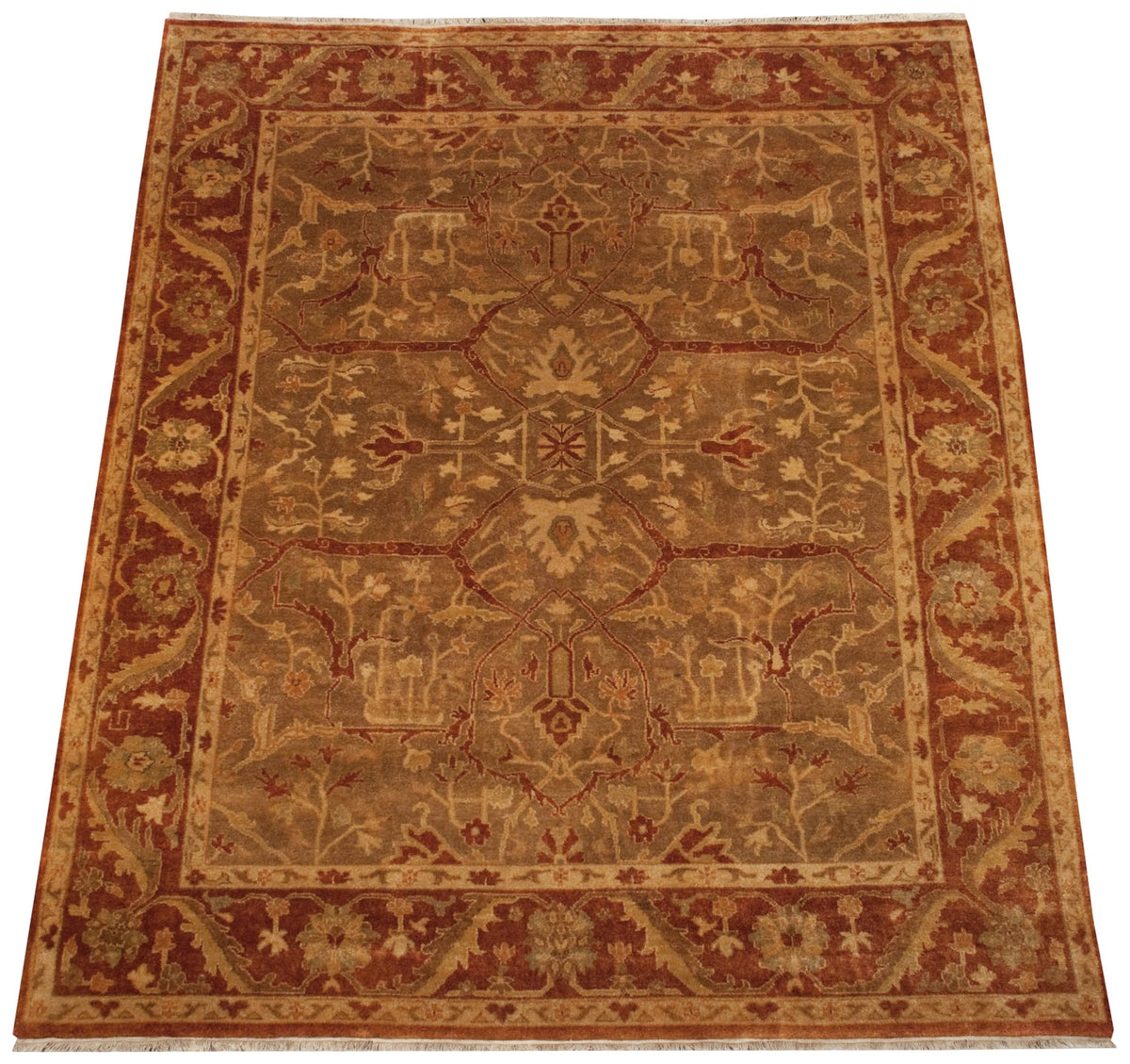 8x10 New Gold Wash Indian Oushak Design Carpet