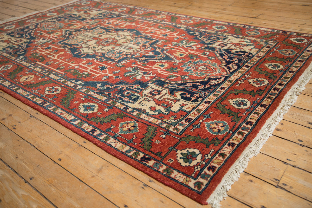 6x9.5 Vintage Indian Heriz Design Carpet