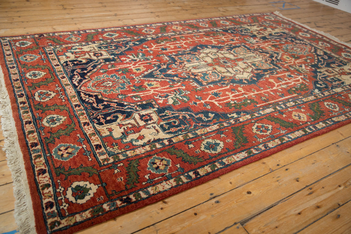 6x9.5 Vintage Indian Heriz Design Carpet