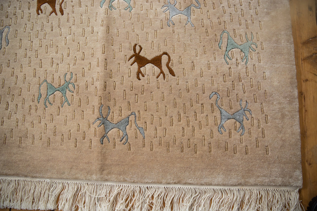 8x10 New Indian Folk Art Design Carpet