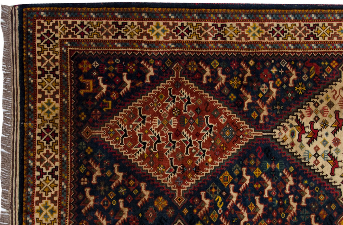 4x6 Vintage Indian Shiraz Design Rug
