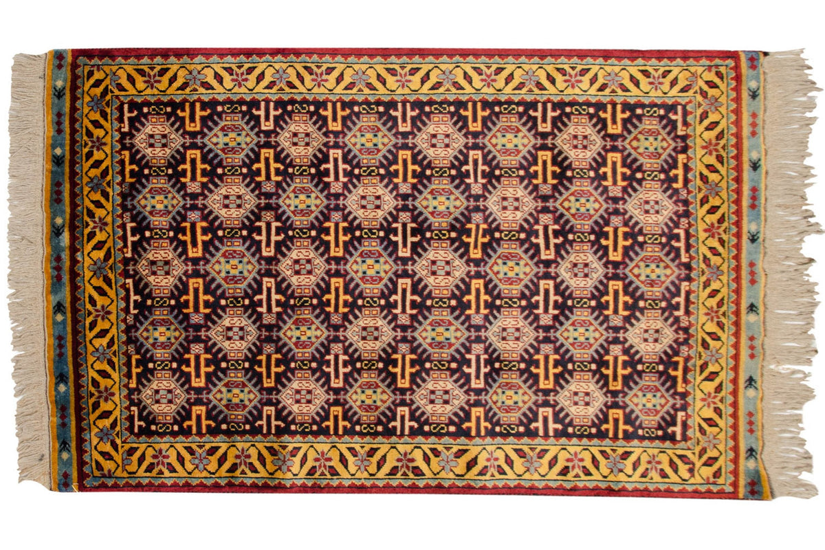 3x5 Vintage Indian Caucasian Design Rug