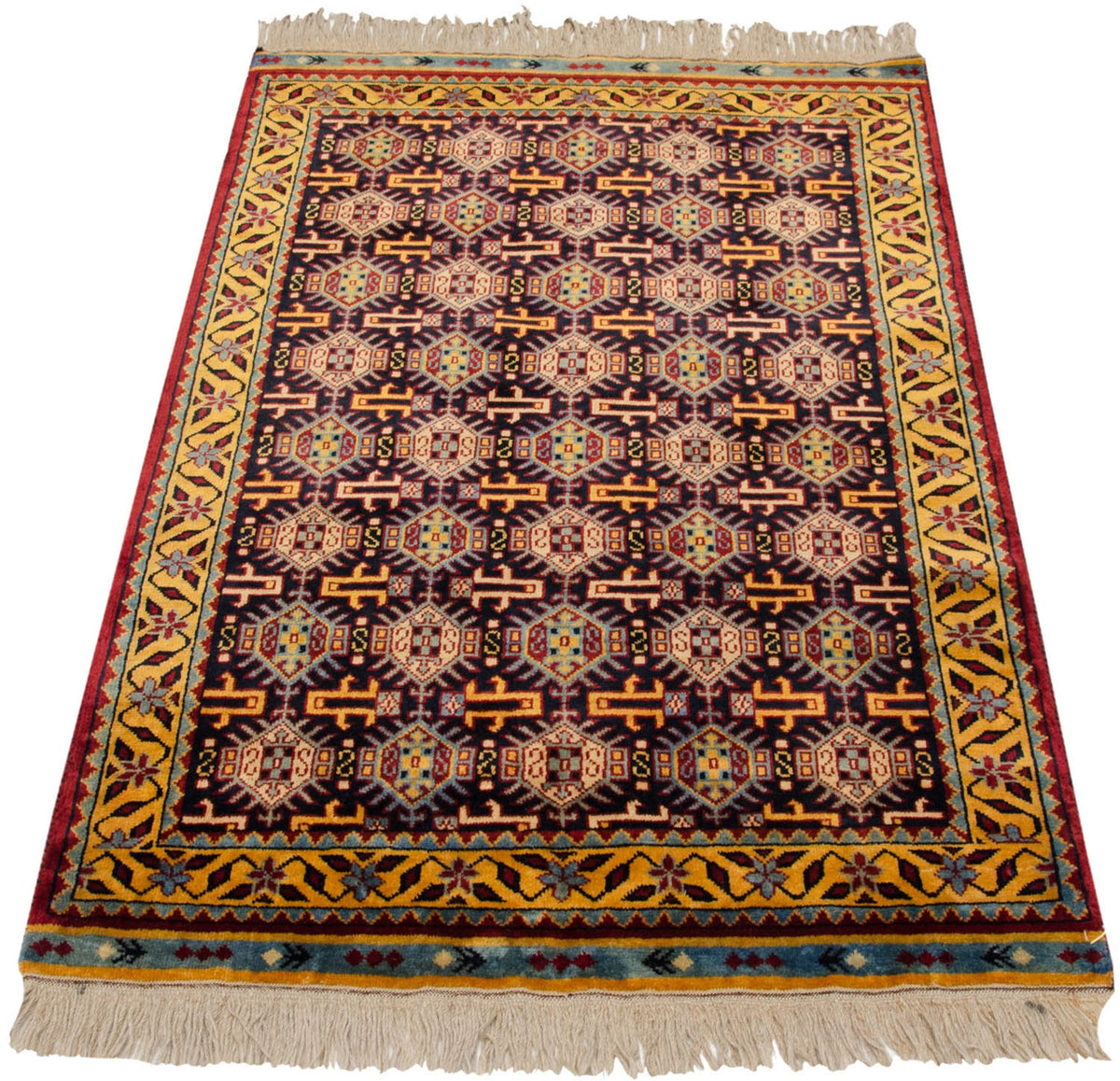3x5 Vintage Indian Caucasian Design Rug
