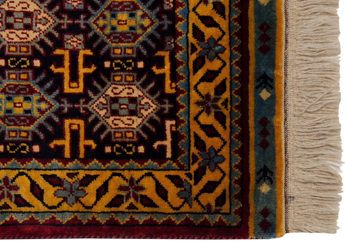 3x5 Vintage Indian Caucasian Design Rug