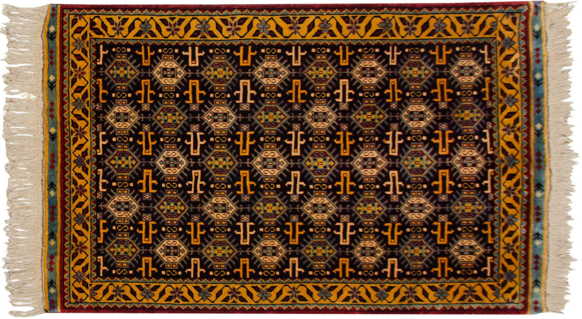 3x5 Vintage Indian Caucasian Design Rug