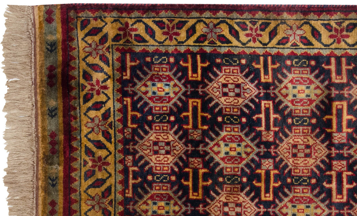 3x5 Vintage Indian Caucasian Design Rug