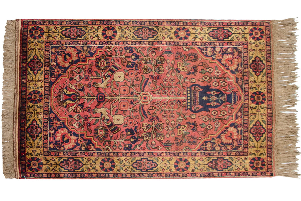 3x5 Vintage Indian Bakhtiari Design Rug