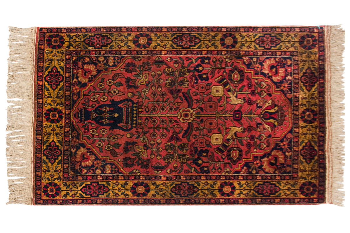 3x5 Vintage Indian Bakhtiari Design Rug