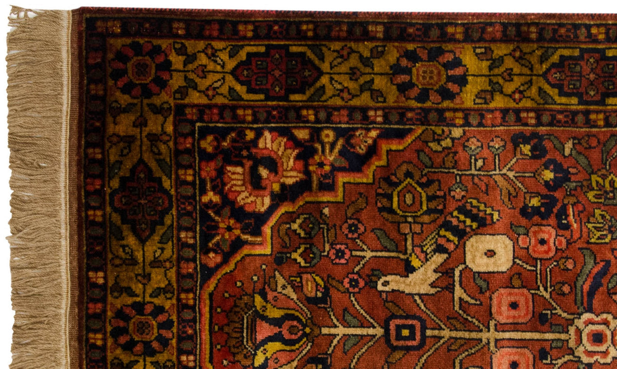 3x5 Vintage Indian Bakhtiari Design Rug