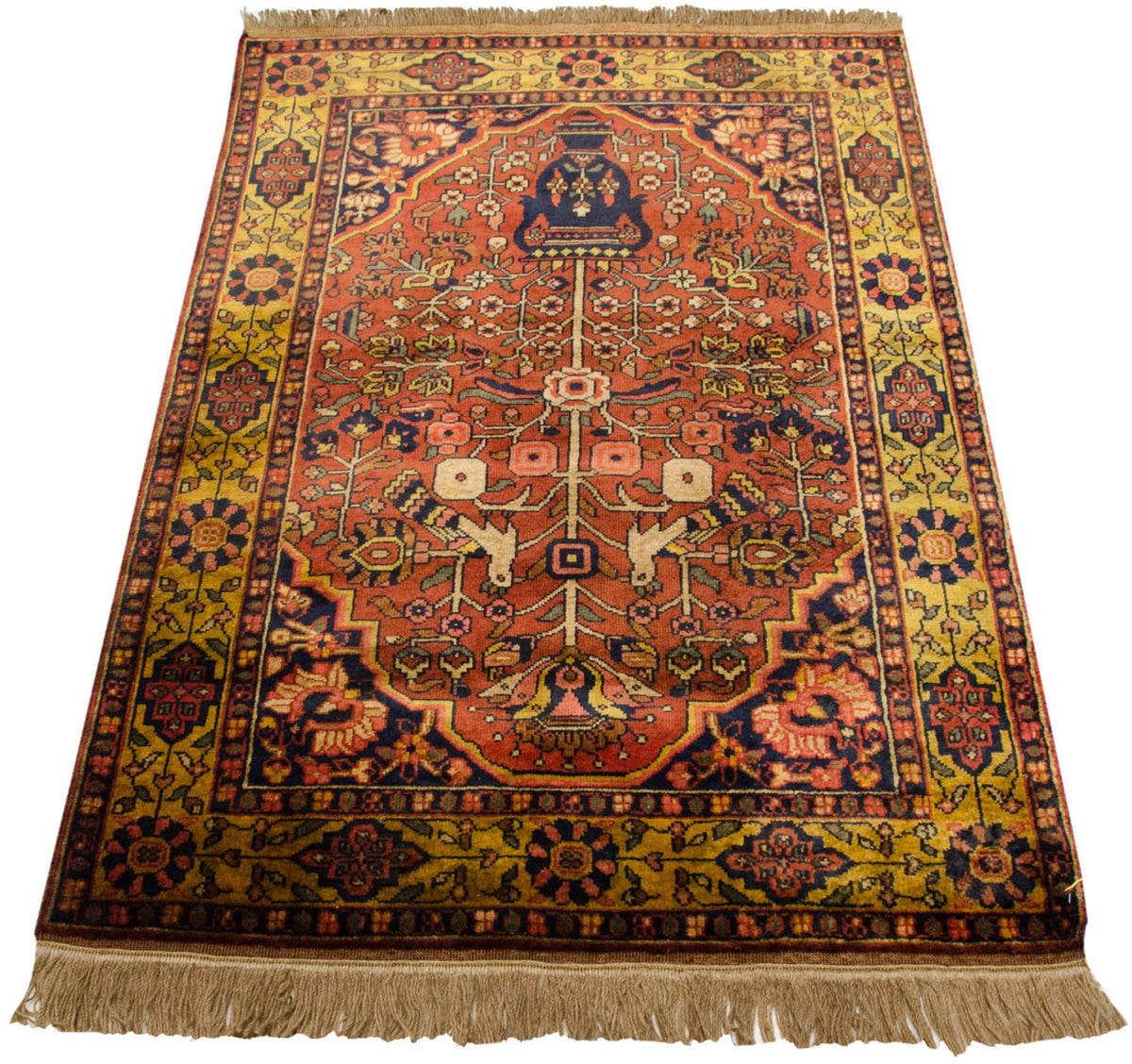 3x5 Vintage Indian Bakhtiari Design Rug