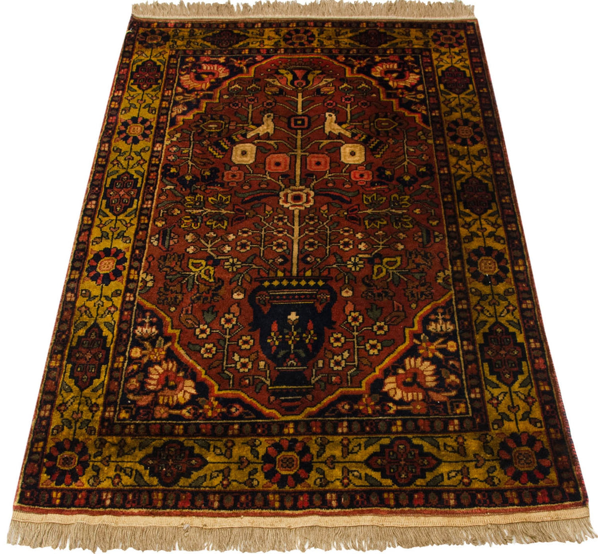 3x5 Vintage Indian Bakhtiari Design Rug