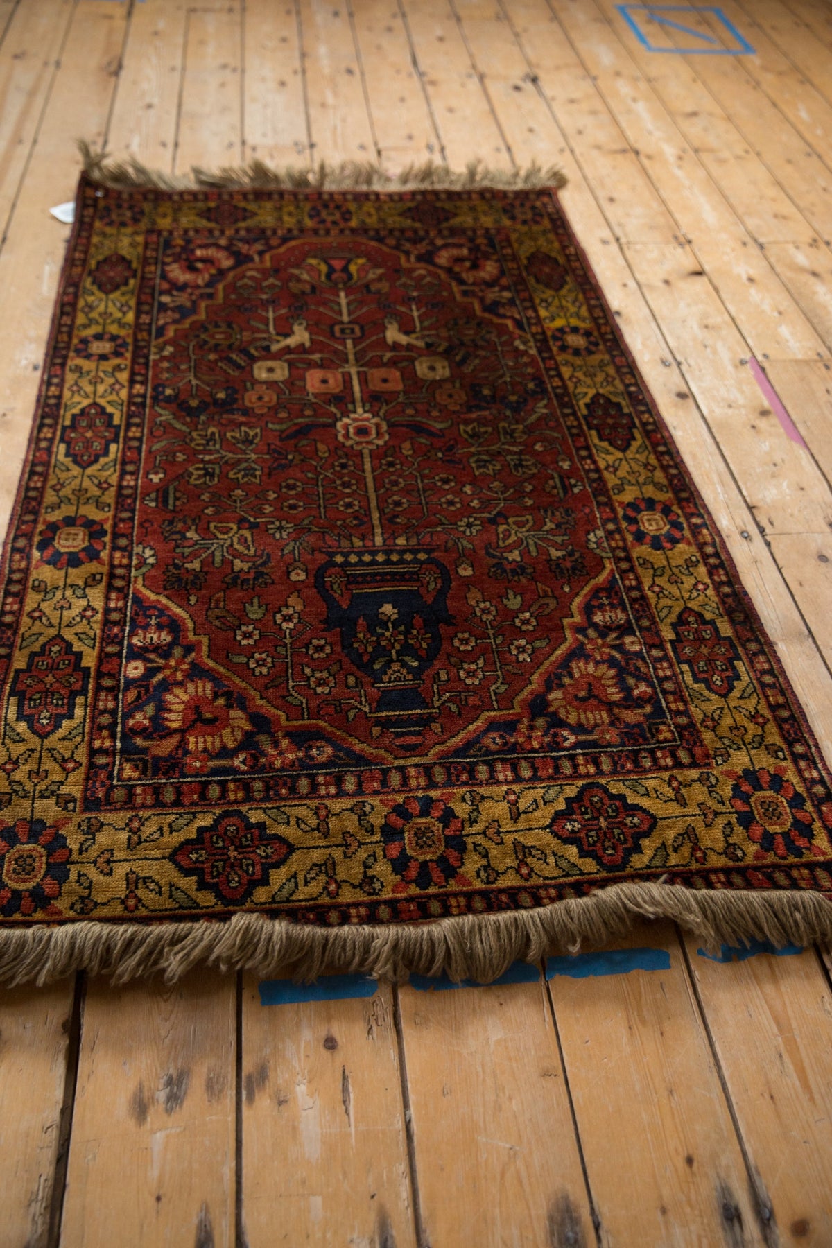 3x5.5 Vintage Indian Bakhtiari Design Rug