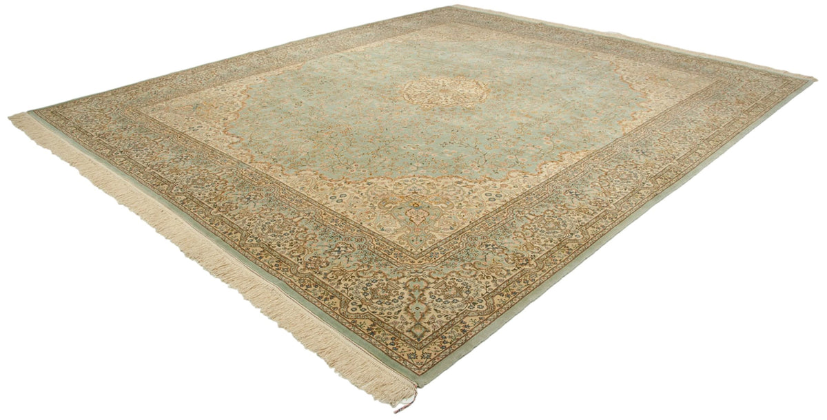 12x14 Vintage Fine Bulgarian Kerman Design Square Carpet