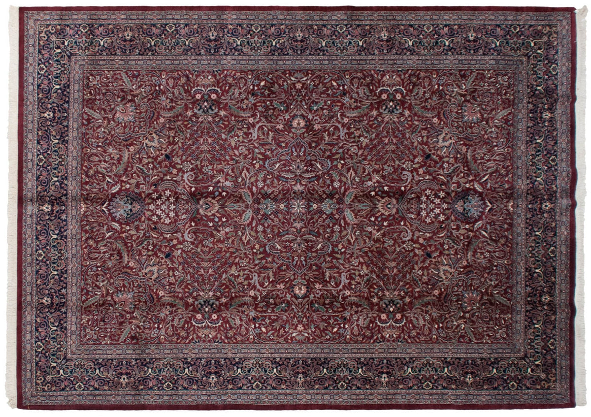 10x14 Vintage Indian Kashan Design Carpet