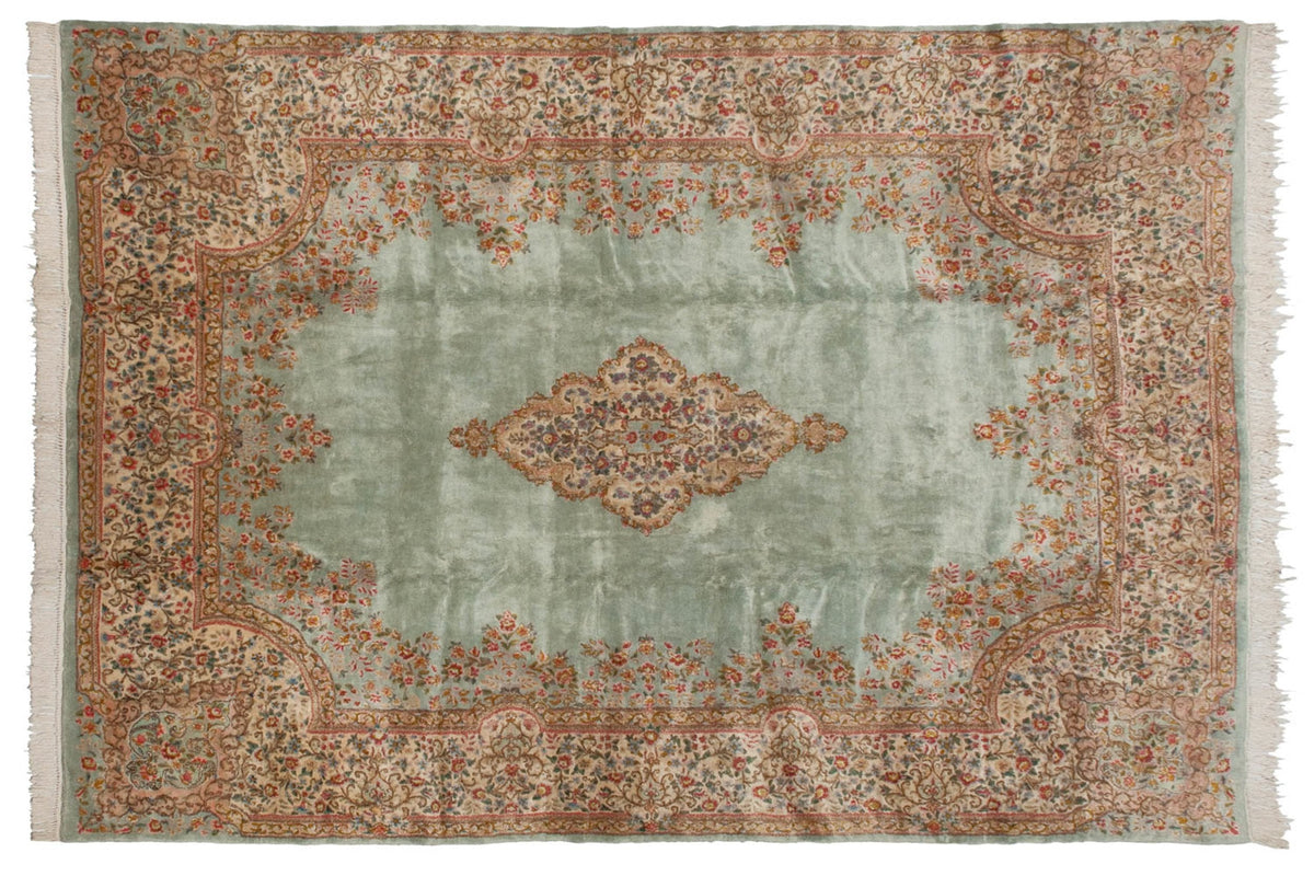 9.5x13.5 Vintage Kerman Carpet