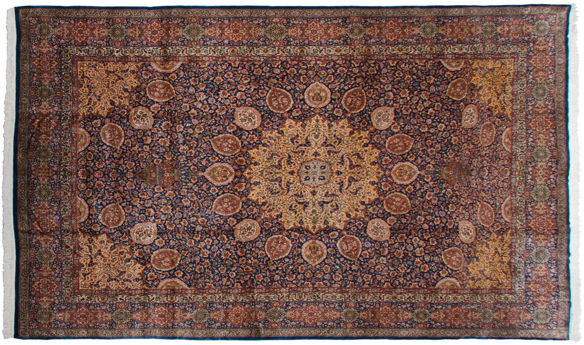 10x16.5 Vintage Fine Pakistani Ardebil Design Carpet