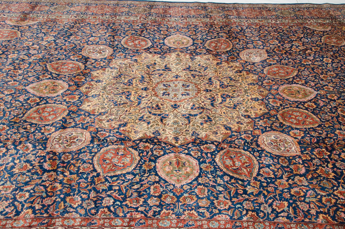 10x16.5 Vintage Fine Pakistani Ardebil Design Carpet