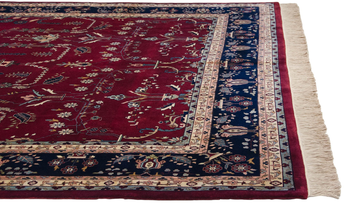9.5x14 Fine Indian Mohajeran Sarouk Design Carpet