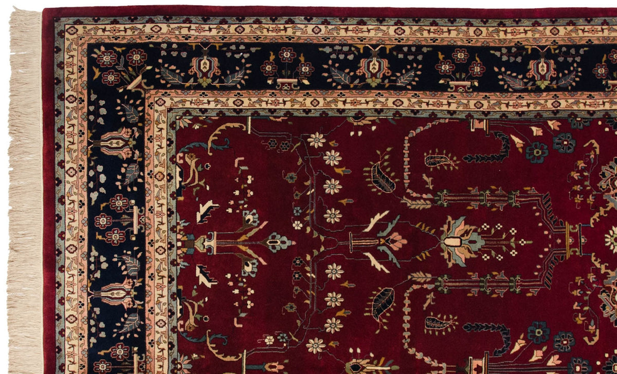 9.5x14 Fine Indian Mohajeran Sarouk Design Carpet