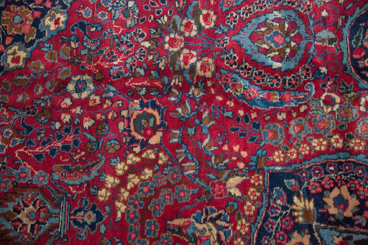 12x14 Vintage Tabriz Square Carpet