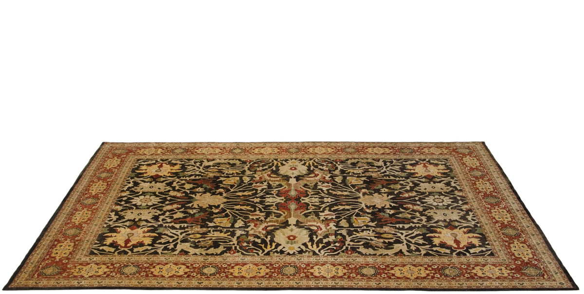 9.5x14.5 Fine Indian Serapi Design Carpet
