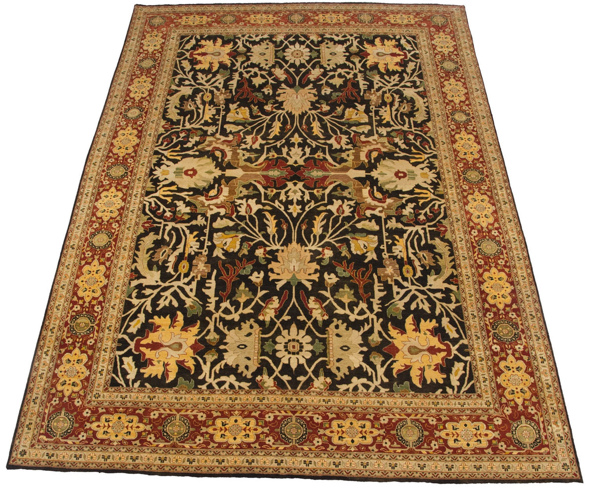 9.5x14.5 Fine Indian Serapi Design Carpet