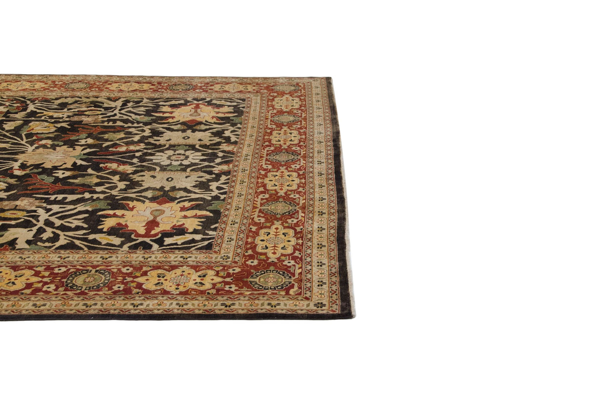 9.5x14.5 Fine Indian Serapi Design Carpet