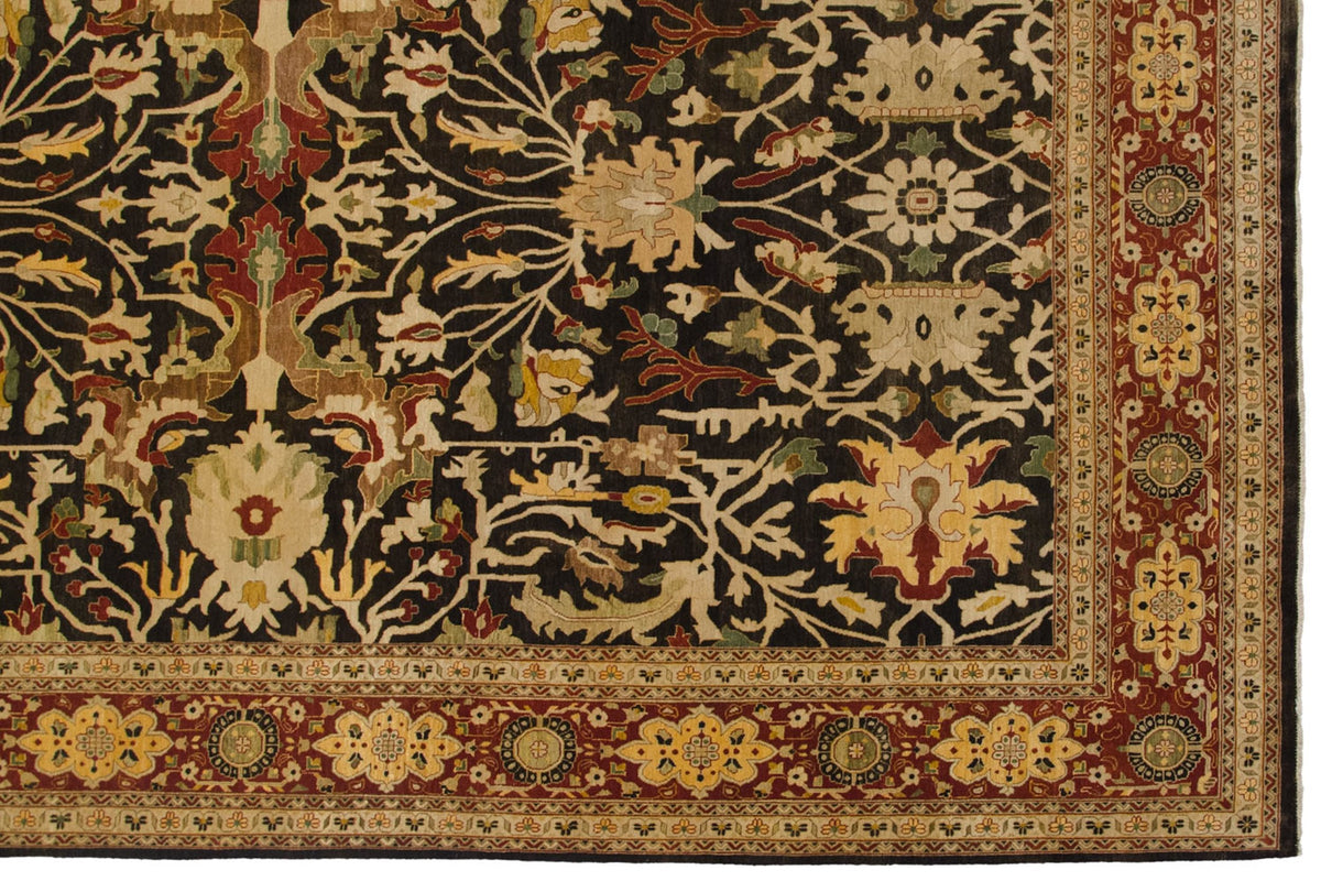 9.5x14.5 Fine Indian Serapi Design Carpet