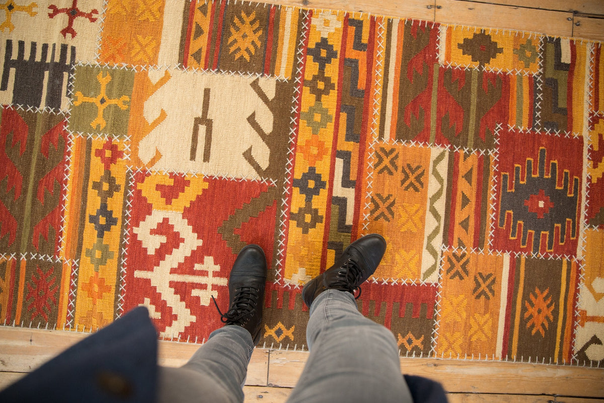 3x11.5 New Patchwork Kilim Rug Runner