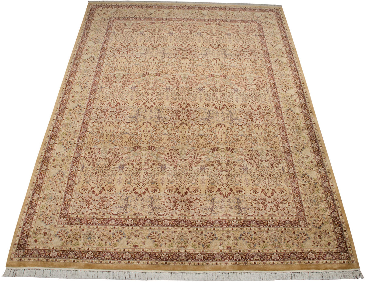 10x14 Vintage Pakistani Kerman Design Carpet