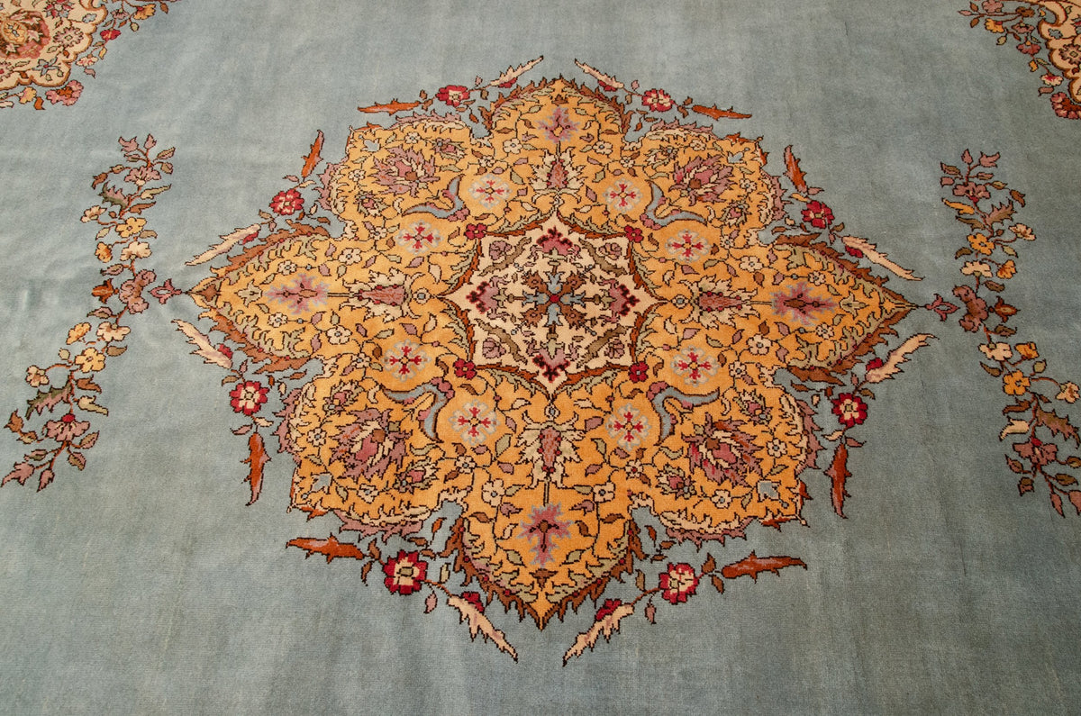 10x13 Vintage Romanian Tabriz Design Carpet