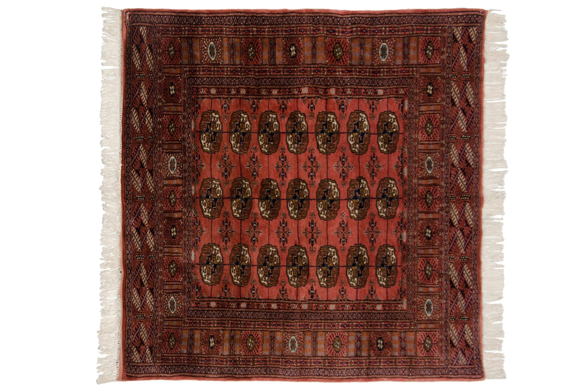 5x5 Vintage Fine Bokhara Square Rug