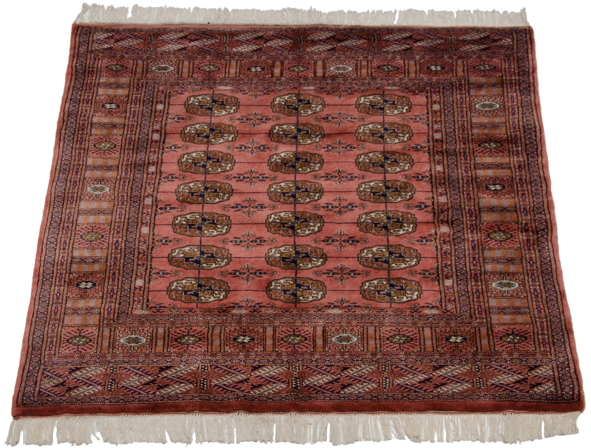 5x5 Vintage Fine Bokhara Square Rug