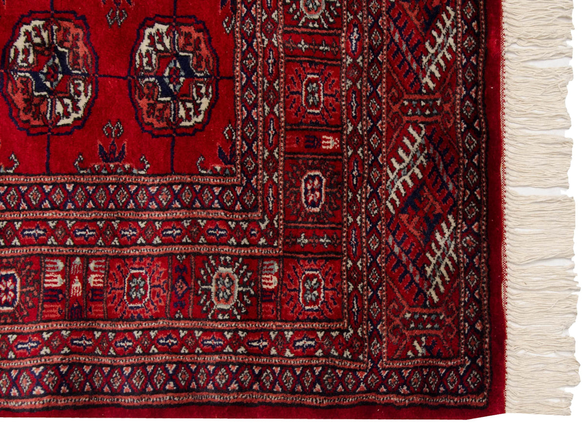 4x4.5 Vintage Fine Bokhara Square Rug