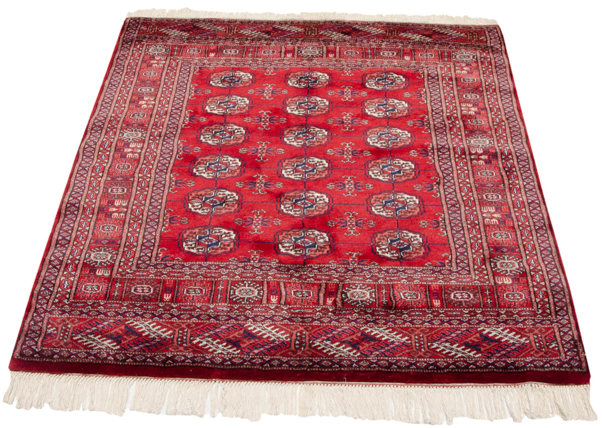 4x4.5 Vintage Fine Bokhara Square Rug