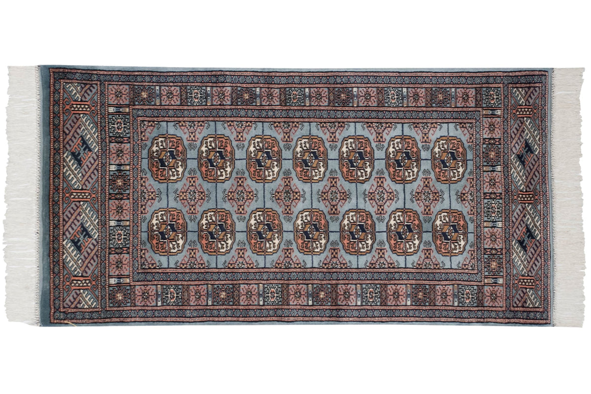 2.5x3 Vintage Fine Bokhara Square Rug