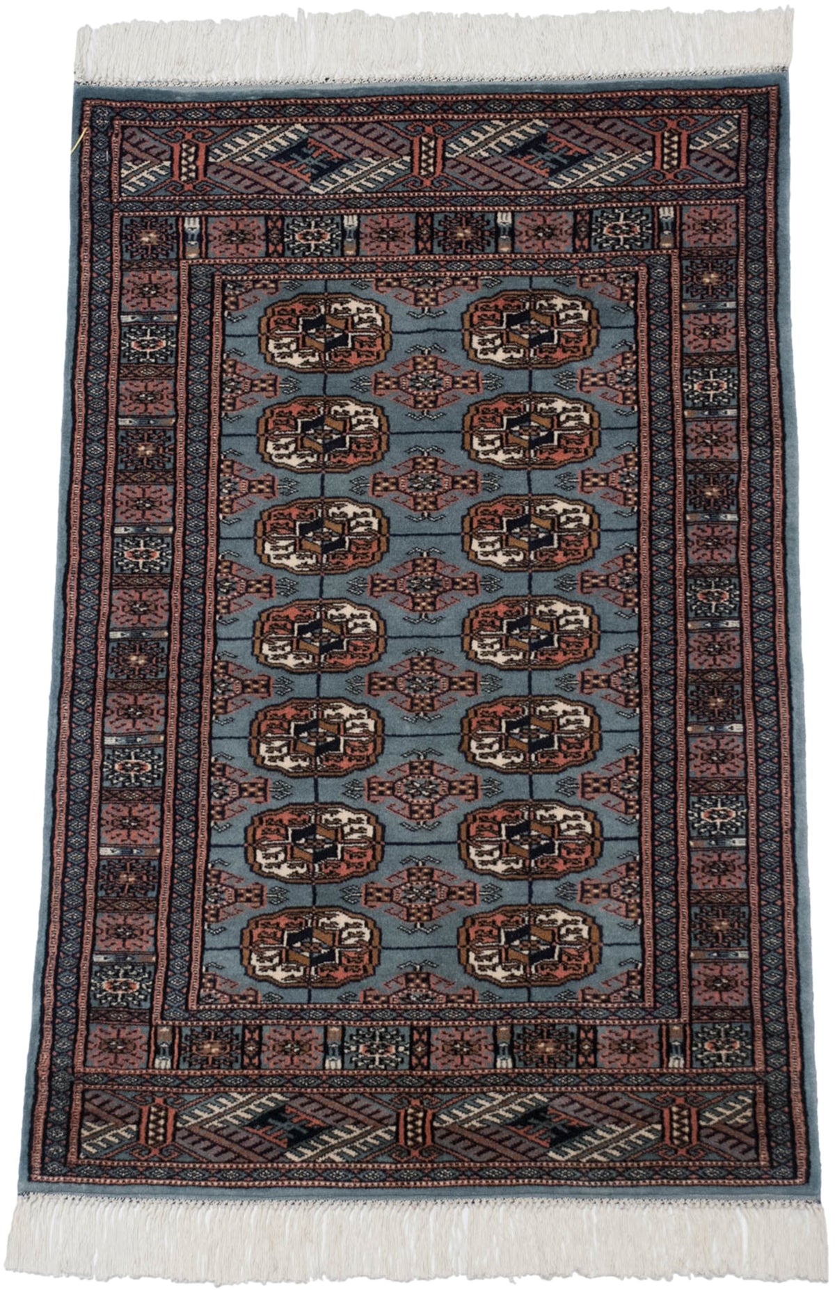 2.5x3 Vintage Fine Bokhara Square Rug