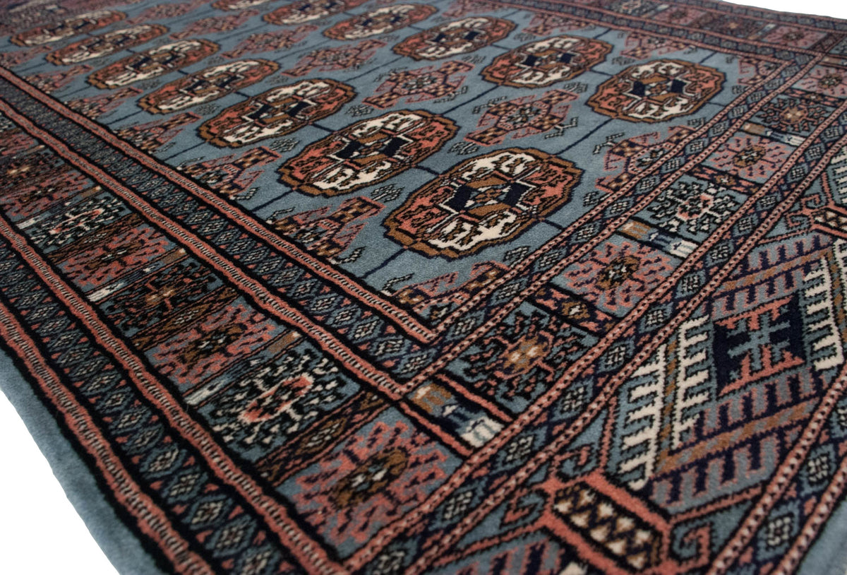 2.5x3 Vintage Fine Bokhara Square Rug