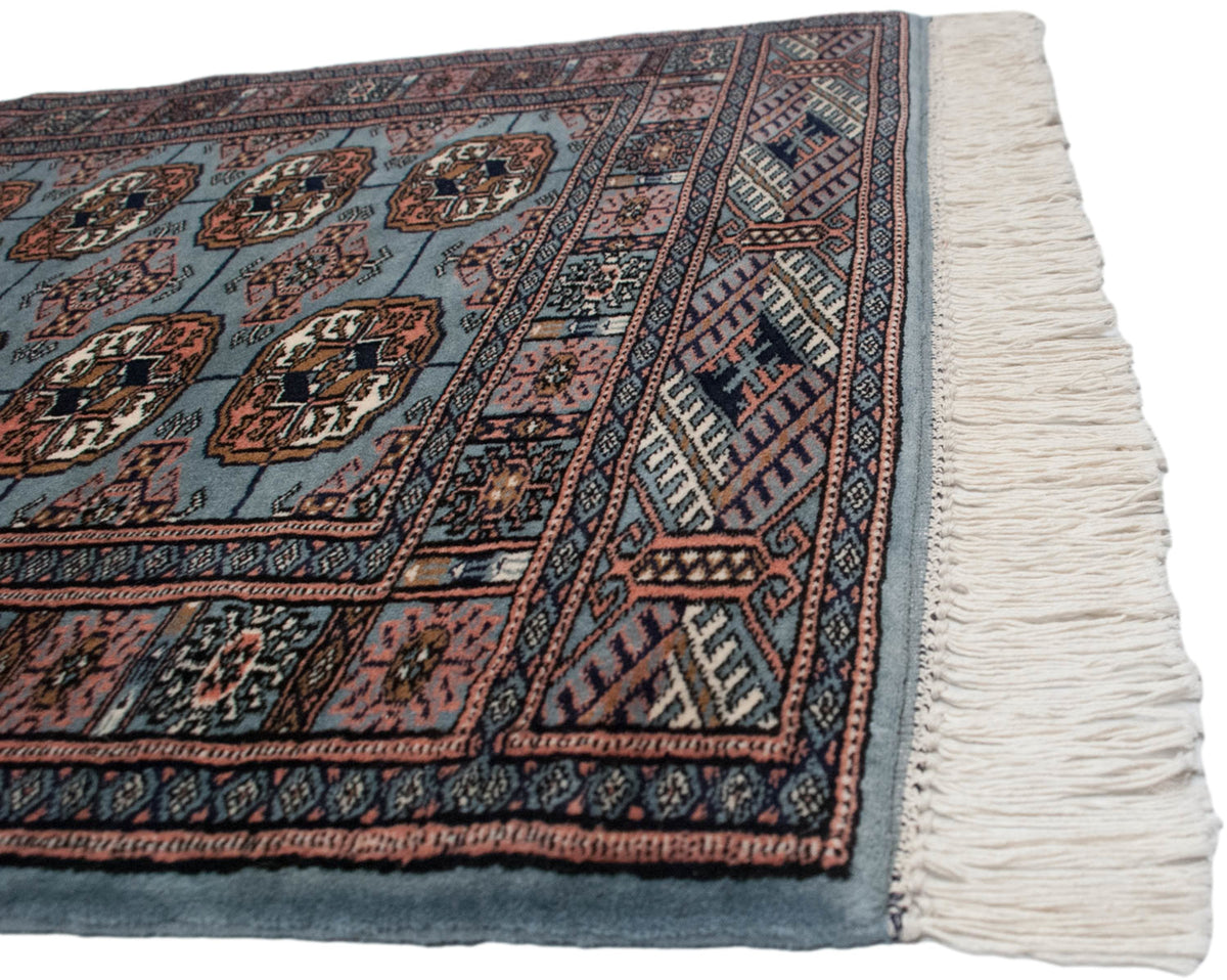 2.5x3 Vintage Fine Bokhara Square Rug