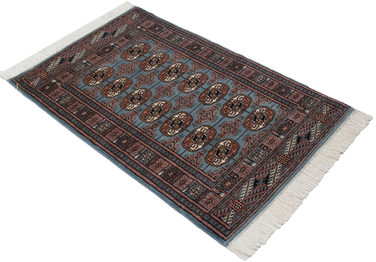 2.5x3 Vintage Fine Bokhara Square Rug