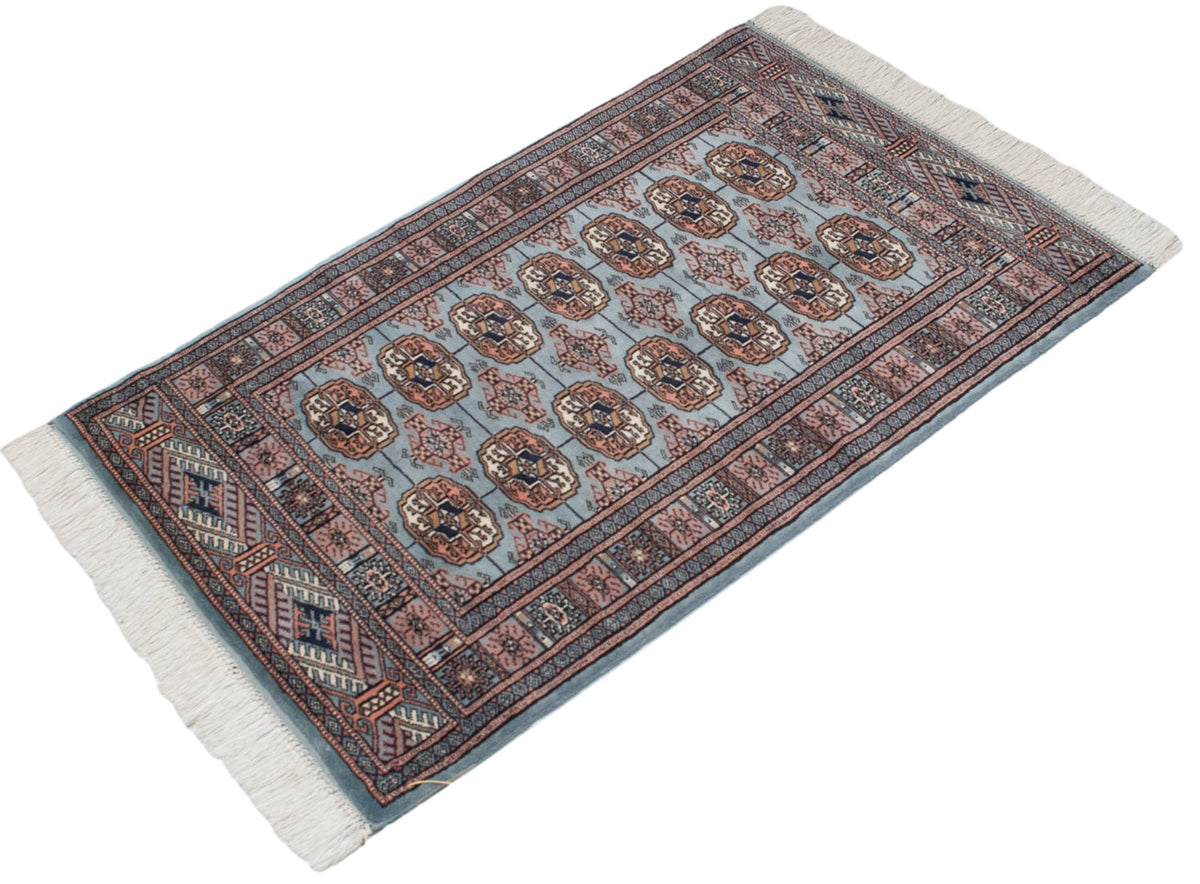 2.5x3 Vintage Fine Bokhara Square Rug