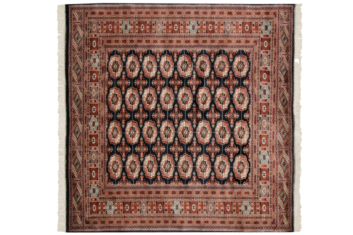 5.5x6 Vintage Fine Bokhara Square Carpet