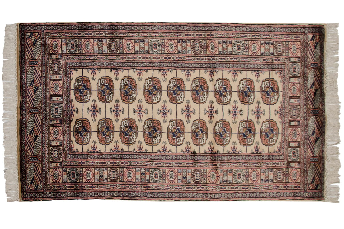 3x5.5 Vintage Fine Bokhara Rug