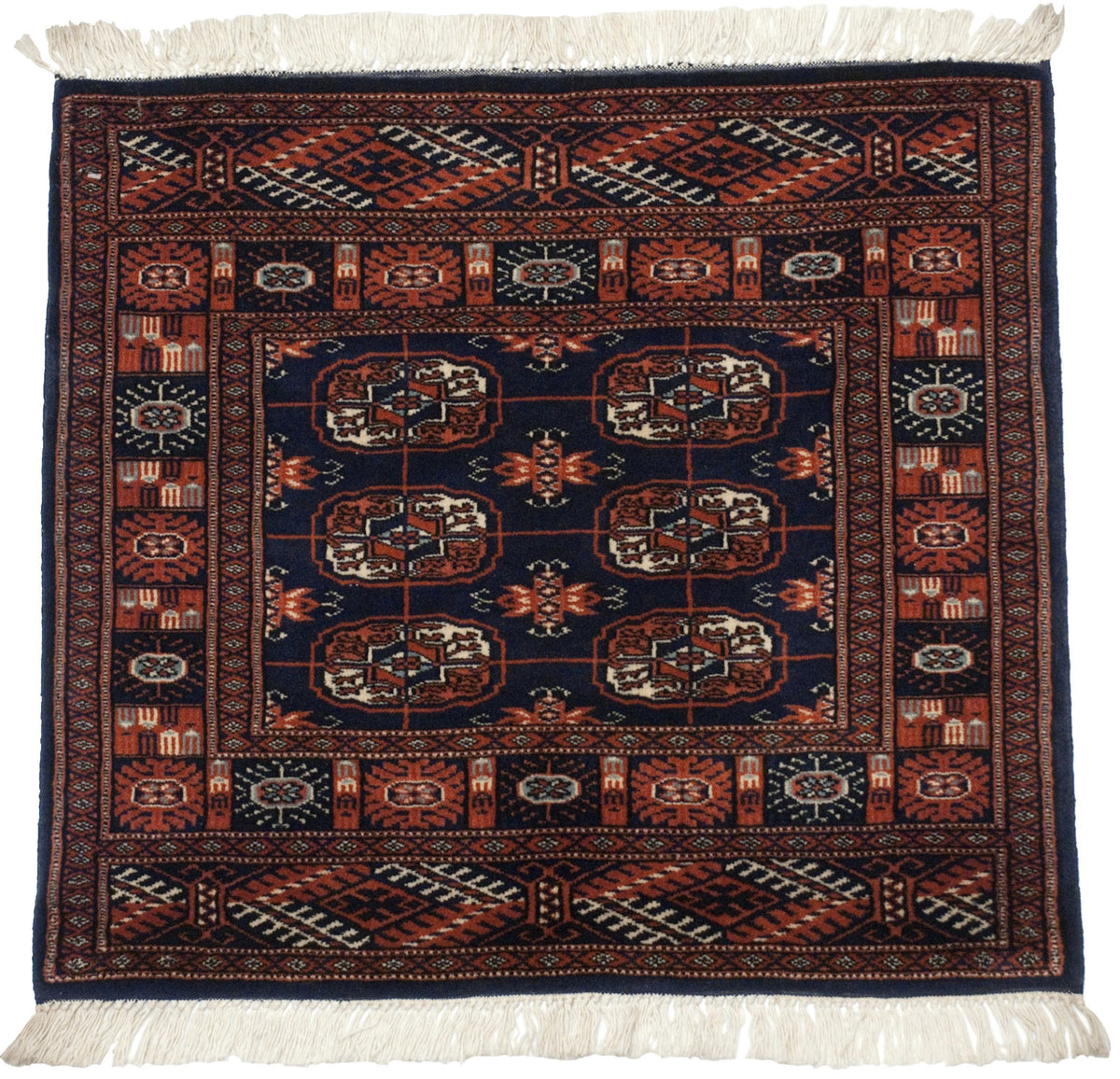 2.5x2.5 Vintage Fine Bokhara Square Rug Mat