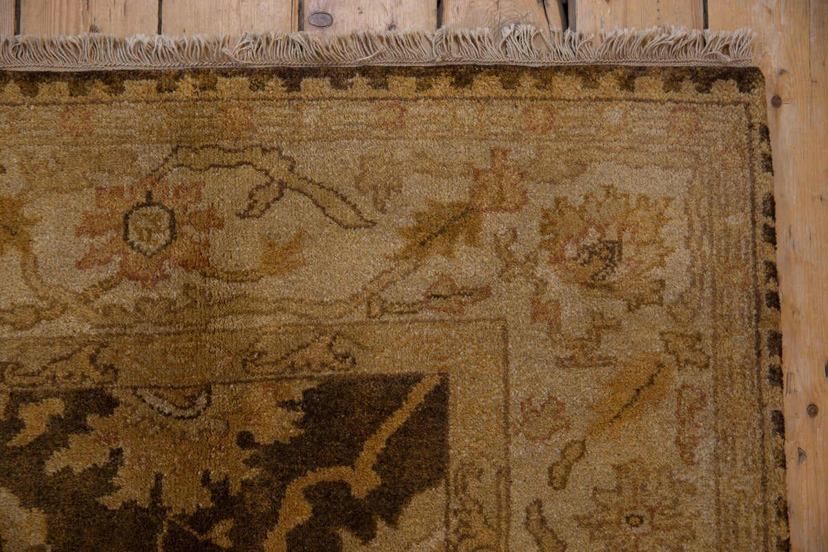 6x9.5 Gold Wash Indian Oushak Design Carpet