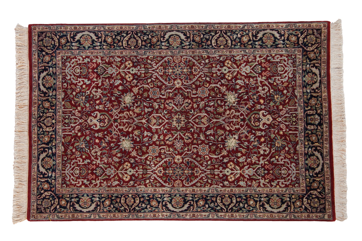 4x6 Fine Indian Tabriz Design Rug